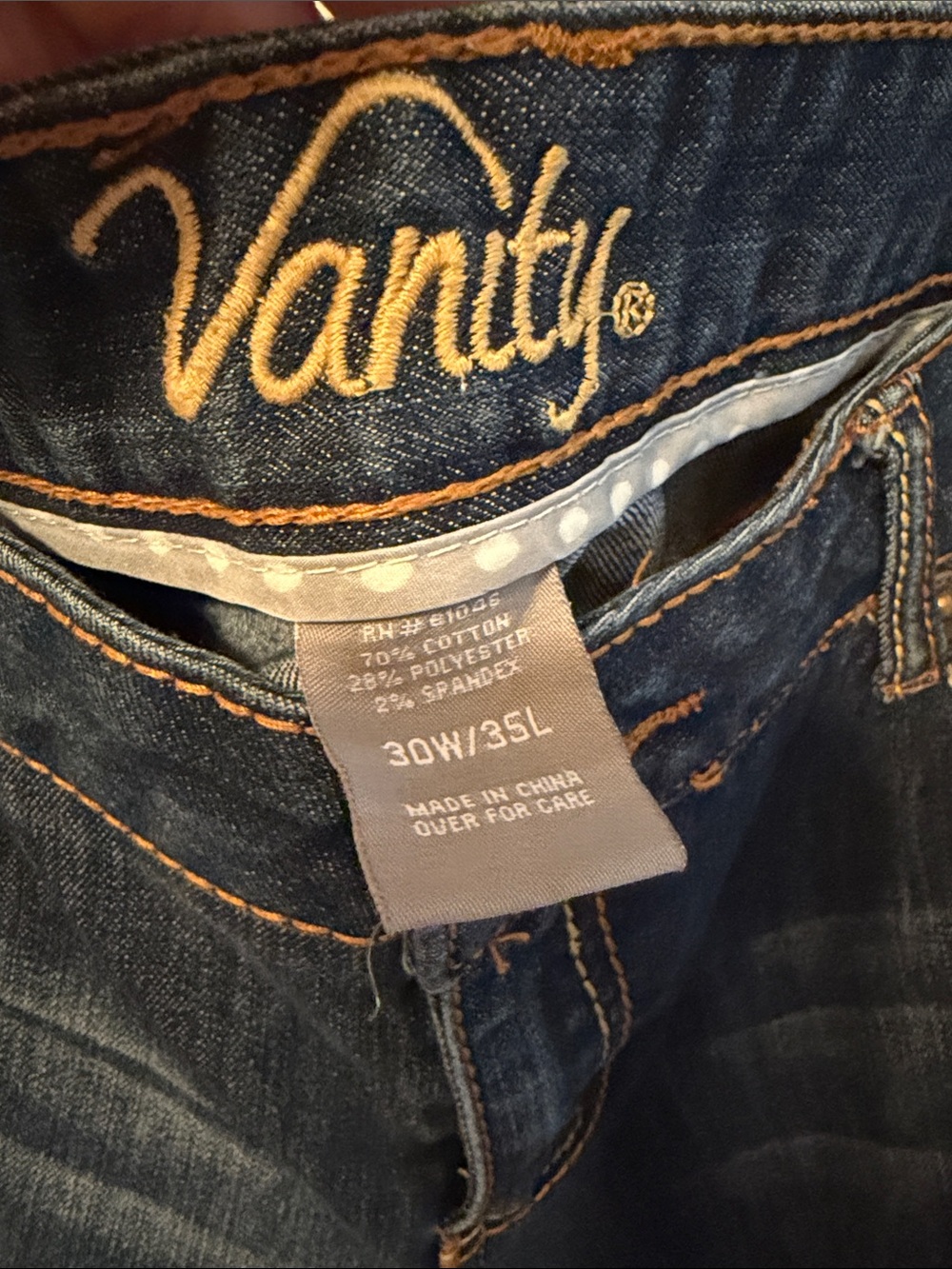 Vanity Dark Blue Boot Cut Jeans - Picture 3 of 3